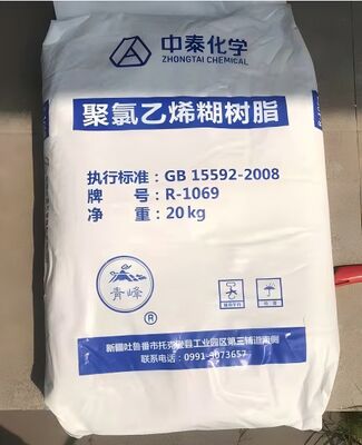 Zhongtai R1069 PVC Paste K-Değeri 78 yüksek polimerizasyon derecesi ve düşük uçucu madde ile premium uygulamalar için reçine