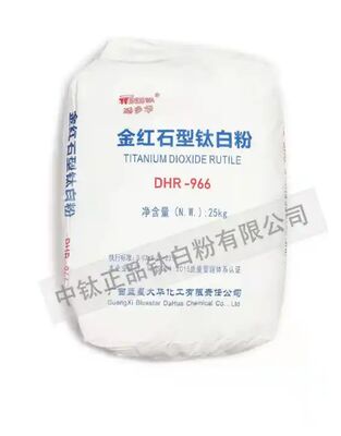DHR-966 Rutil Titanyum Dioksit, Yüksek Beyazlık ve Güçlü Renkleme Gücü İçin Organik Silikon-Alüminyum Kaplama