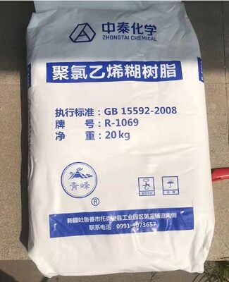 Zhongtai R1069 Paste Grade PVC reçine K-Değeri 79, düşük Brookfield viskozitesi ve plastisol işleme yönelik ultra düşük uçucu madde