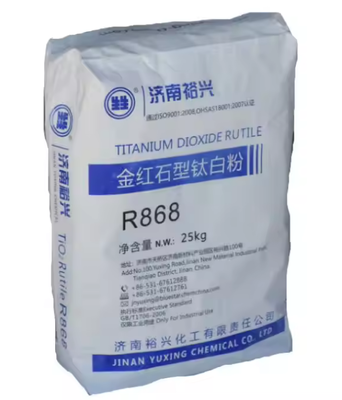 Bluestar Yuxing R868 Rutil Titanyum Dioksit, Yüksek Renkleme Gücü ve Düşük Erimeli Tuz için Zr-Al Anorganik Kaplama