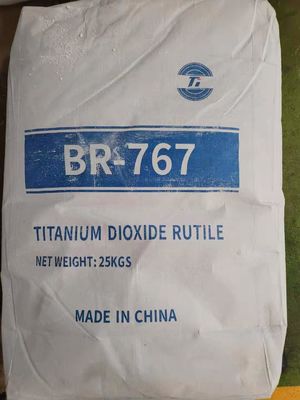 BR-767 Rutil Titanyum Dioksit TiO2 Pigment, Si-Al Kompozit Kaplamalı, Yüksek Rutil Dönüşümü ≥%98.5 ve 0.22-0.28 µm Parçacık Boyutu