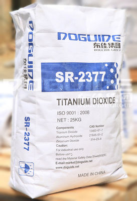 SR-2377 Doguide Titanium Dioxide Tio2 Rutil 93.0% TIO2 İçeriği ve 97.0% Rutil İçeriği Zr.Al Anorganik Kaplama