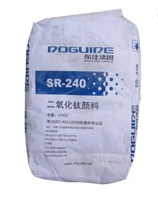 SR-240 Rutil Titanyum Dioksit TiO₂ Pigment, %96'dan Fazla TiO₂ İçeriği, %97'den Fazla Rutil İçeriği ve %97'den Fazla Beyazlık