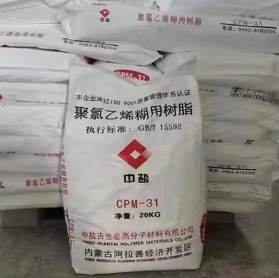 1200-1400 polimerizasyon, 2,0-4,0 Pa.s B tipi viskozite ve ≤10 ug/g geri kalan VCM ile CPM-31 PVC Paste reçine